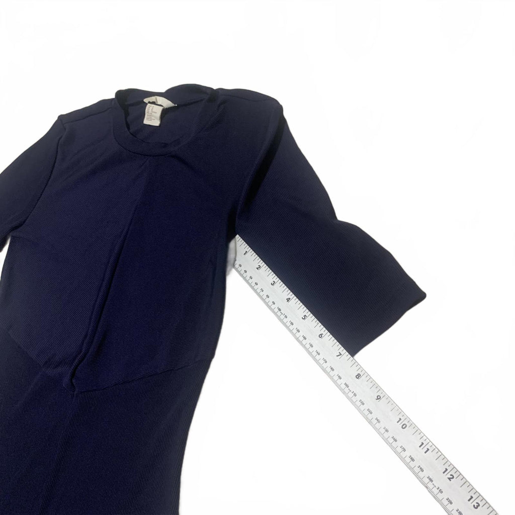 H&M Womens Size Medium Navy Blue Mid-Length Dress Half Sleeves