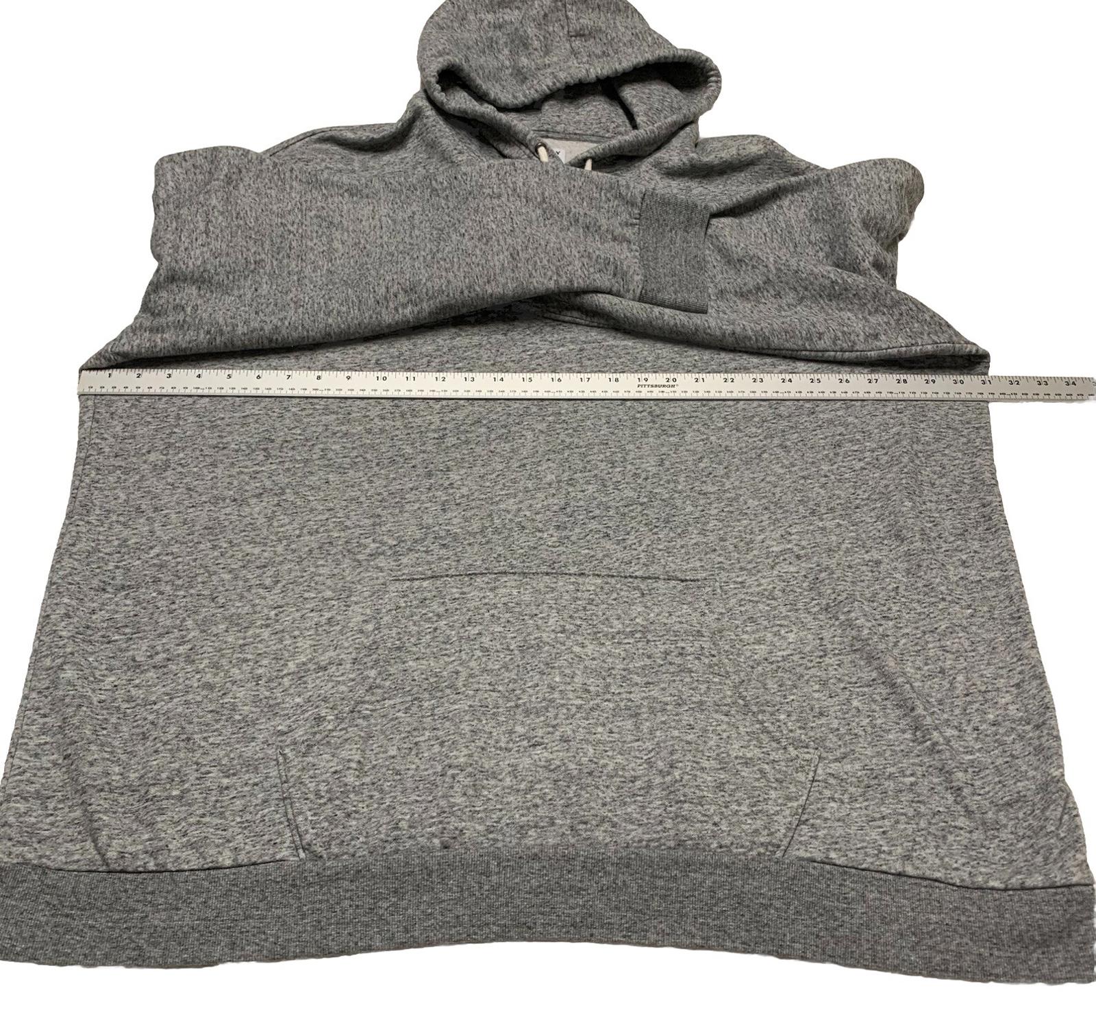 Old Navy Men's Sz XXXXL Tall Heather Gray Drawstring Hoodie Sweatshirt