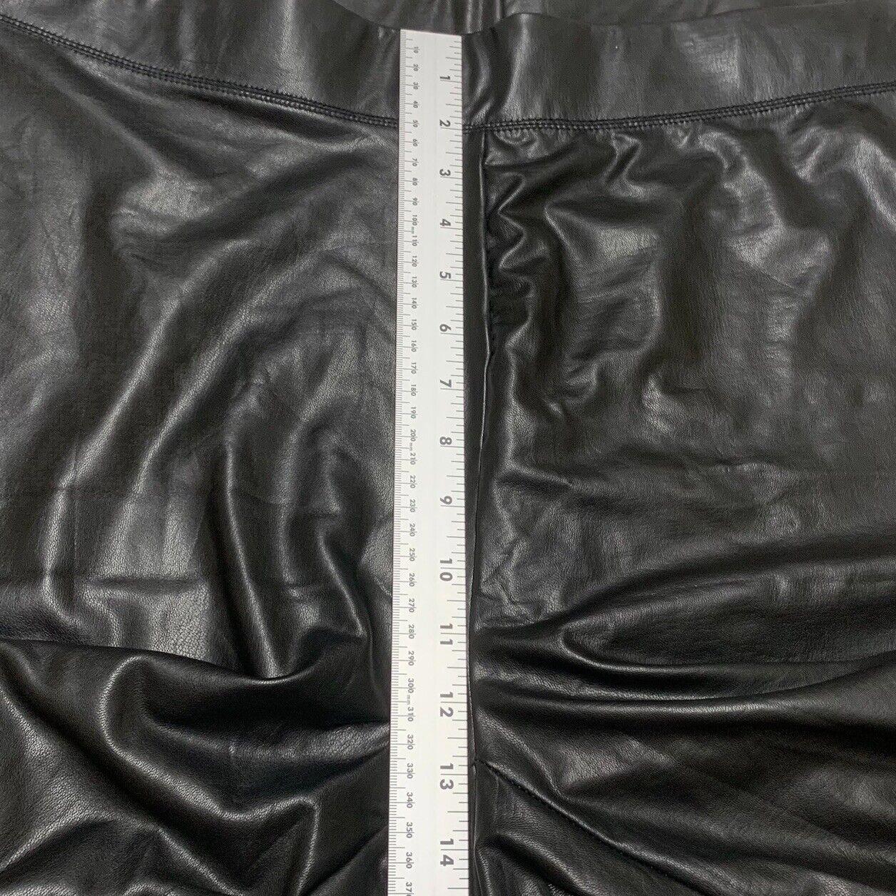Ashley Stewart  Women’s Pants Size 26/28 Black Faux Leather