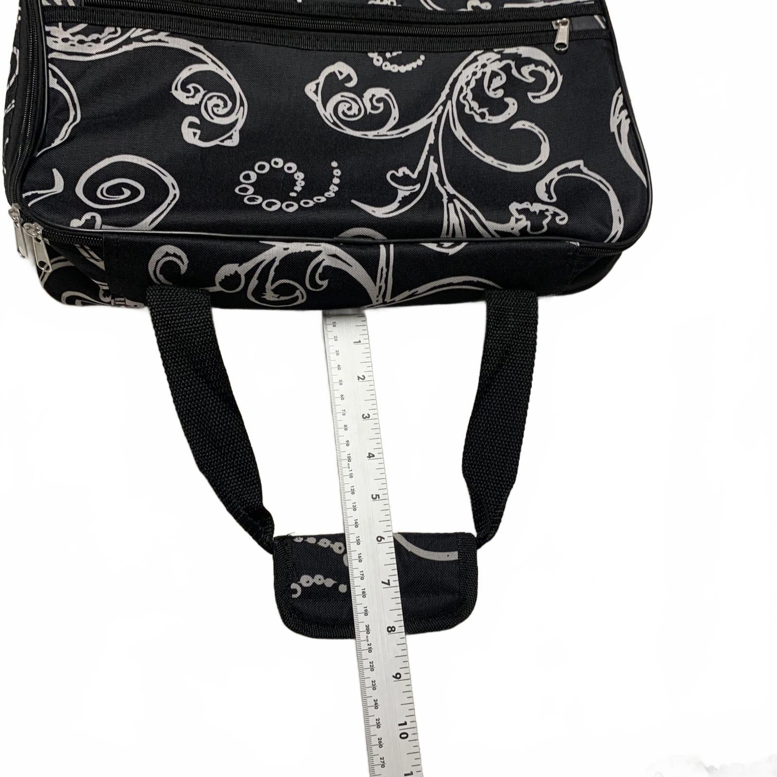 Home Essentials Black Floral Casserole Hot Food Tray Bag