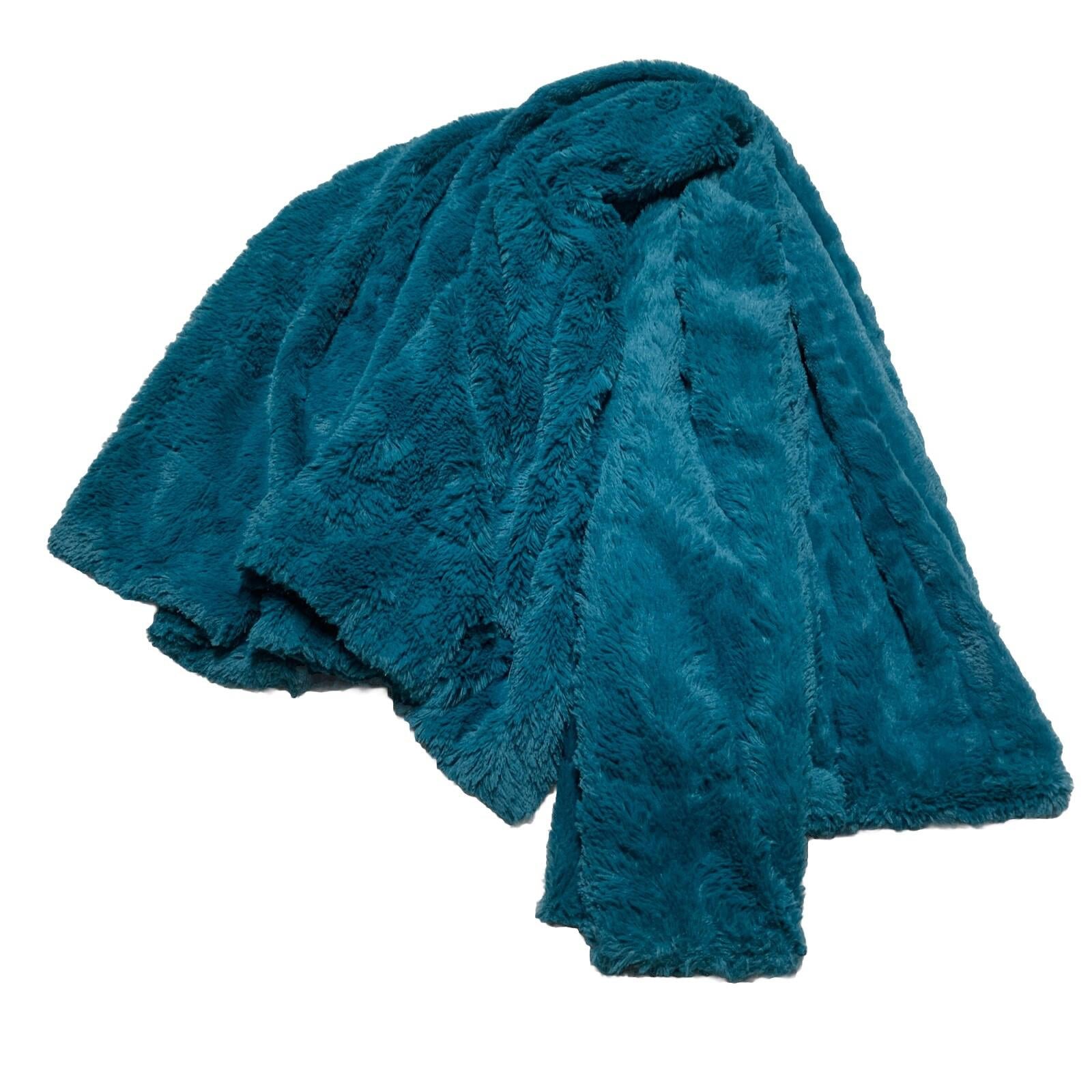 Everlasting Comfort 50”x65”Luxury Faux Fur Throw Blanket Soft Fluffy Doublesided