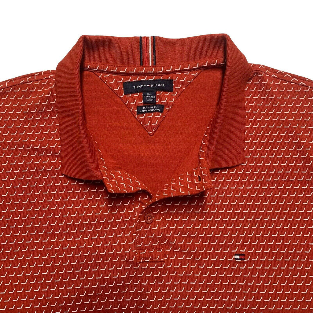 Tommy  Hilfiger Men’s XXL XXG TTG Polo Shirt Red/Orange