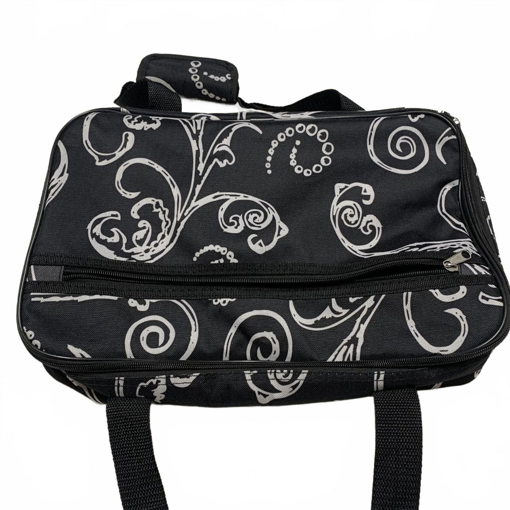 Home Essentials Black Floral Casserole Hot Food Tray Bag