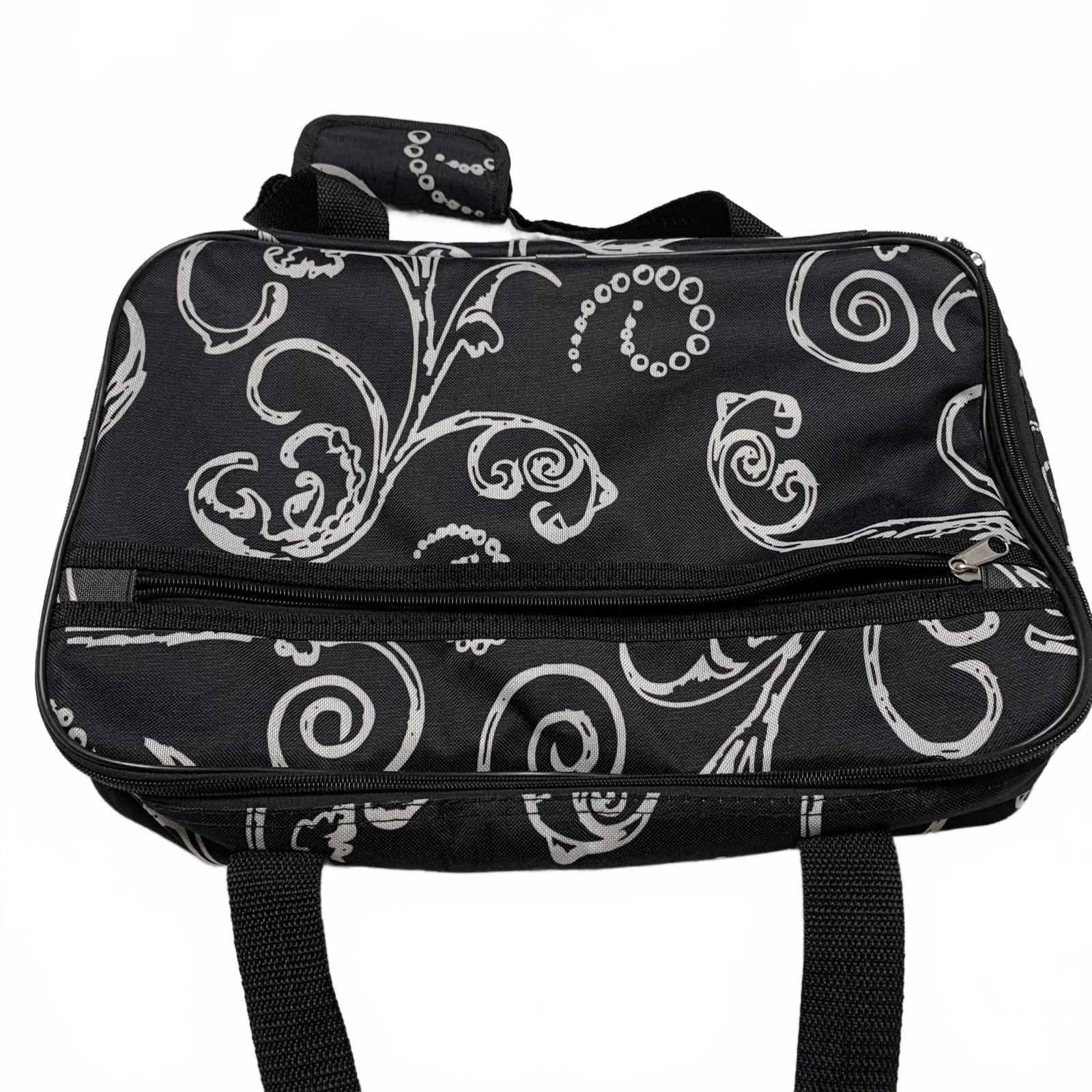 Home Essentials Black Floral Casserole Hot Food Tray Bag