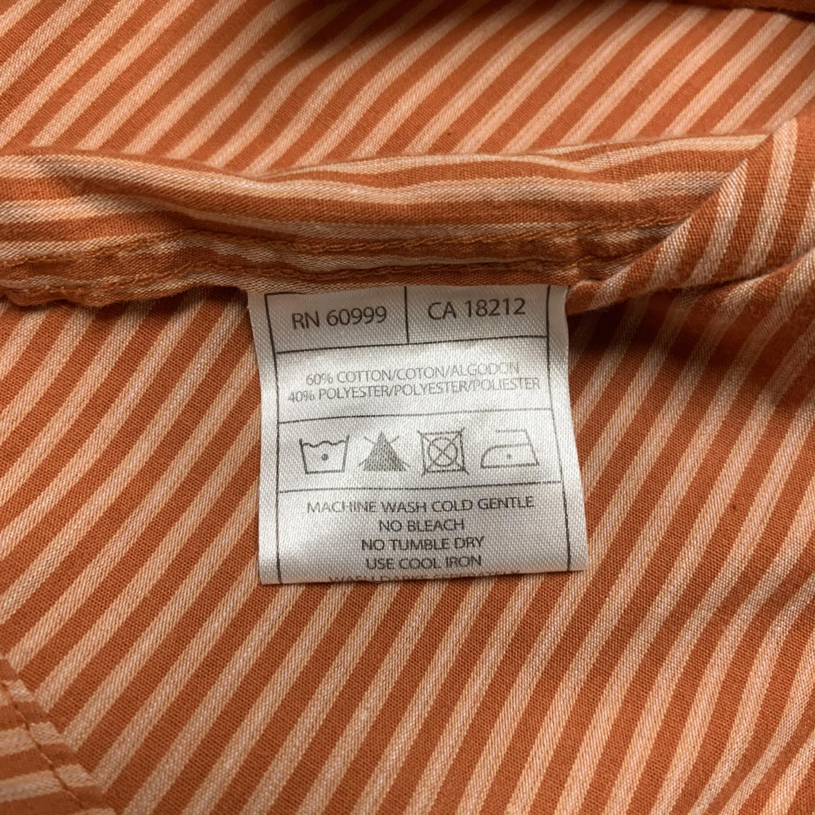 Antigua University of Texas Men’s Size Small Orange Striped Button-Up Shirt