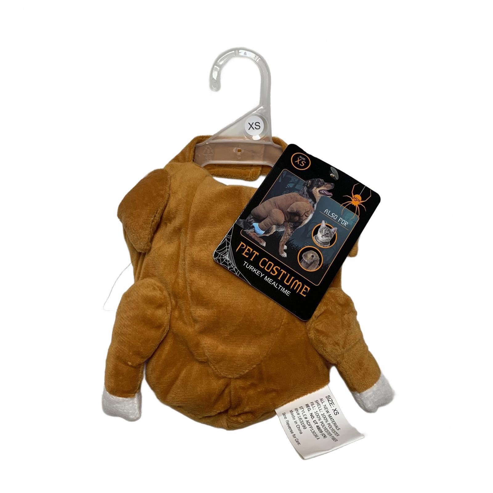 Adorable Plush Pet Size XSmall Brown Turkey Halloween Thanksgiving Costume