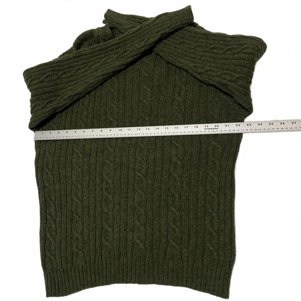 Next Designer Collection Women's Size M Wool Sweater Olive Green Shetland