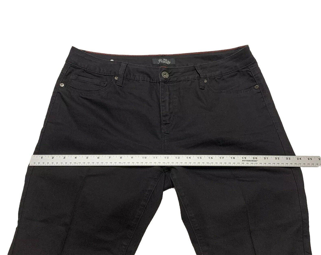 Royalty By YMI Woman Size 16 Cropped Black Jeans Stretch Denim
