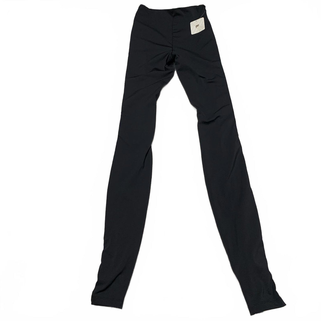 Fabletic’s Women's Size Small Black Leggings Side Stripes Ankle Zippers
