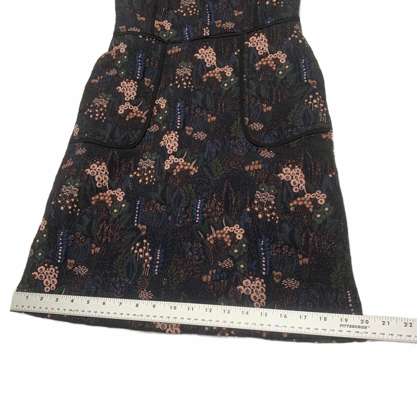 Ann Taylor Petite Women's Size 0P Black Floral Pattern Sleeveless Mini Dress