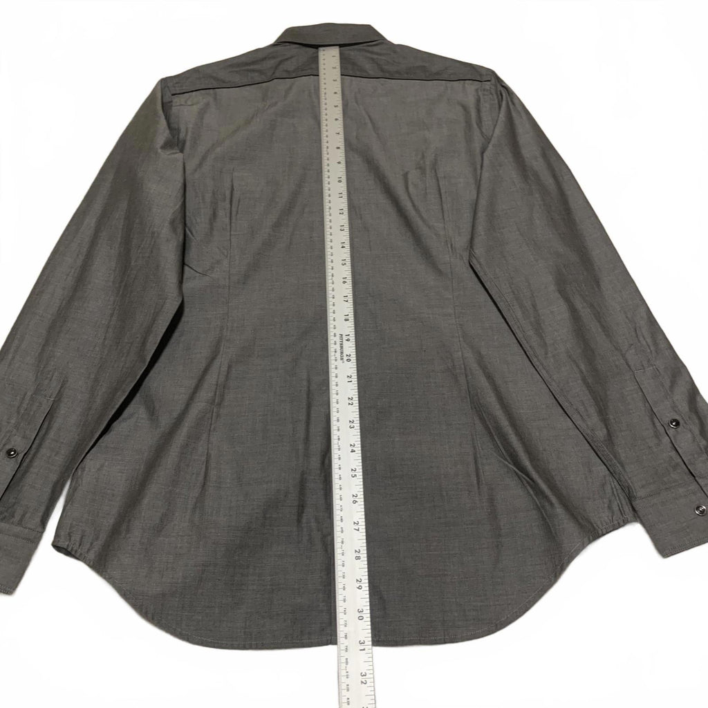 Express Men's Size Medium 15-151/2  Long Sleeve Casual Shirt Gray Western Style