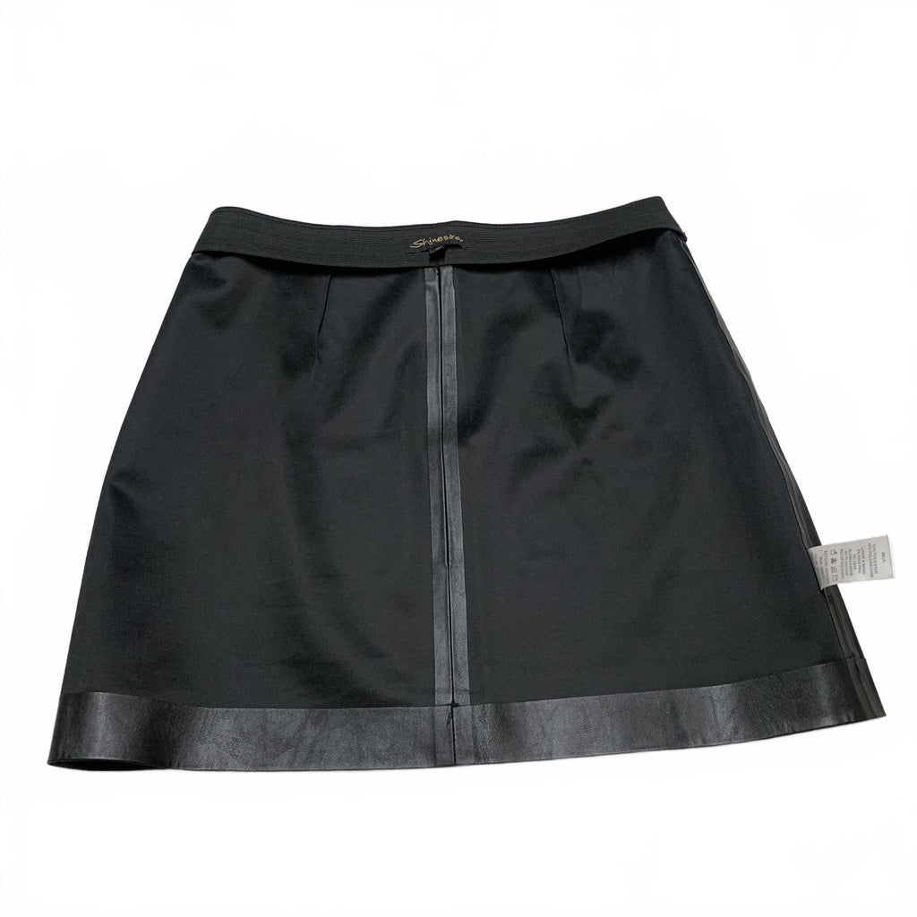 Shinestar Womens Size Medium Black Faux Leather Mini Skirt - Size M