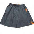 Nike Men's Athletic Shorts M Gray Orange Accents Running Shorts Sports