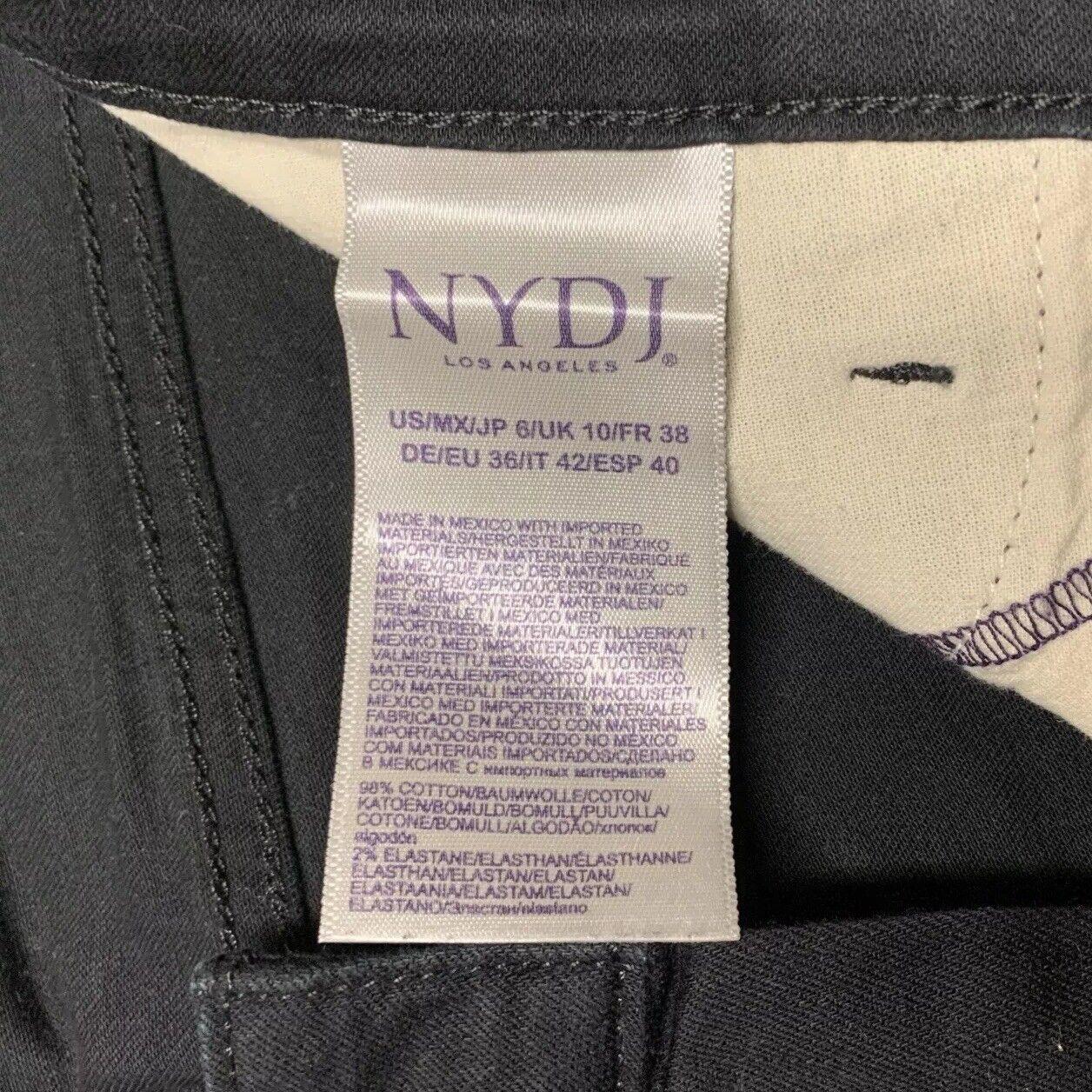 NYDJ Women’s Size 6 Black Jeans Straight Leg Stretch Lift Tuck Technology