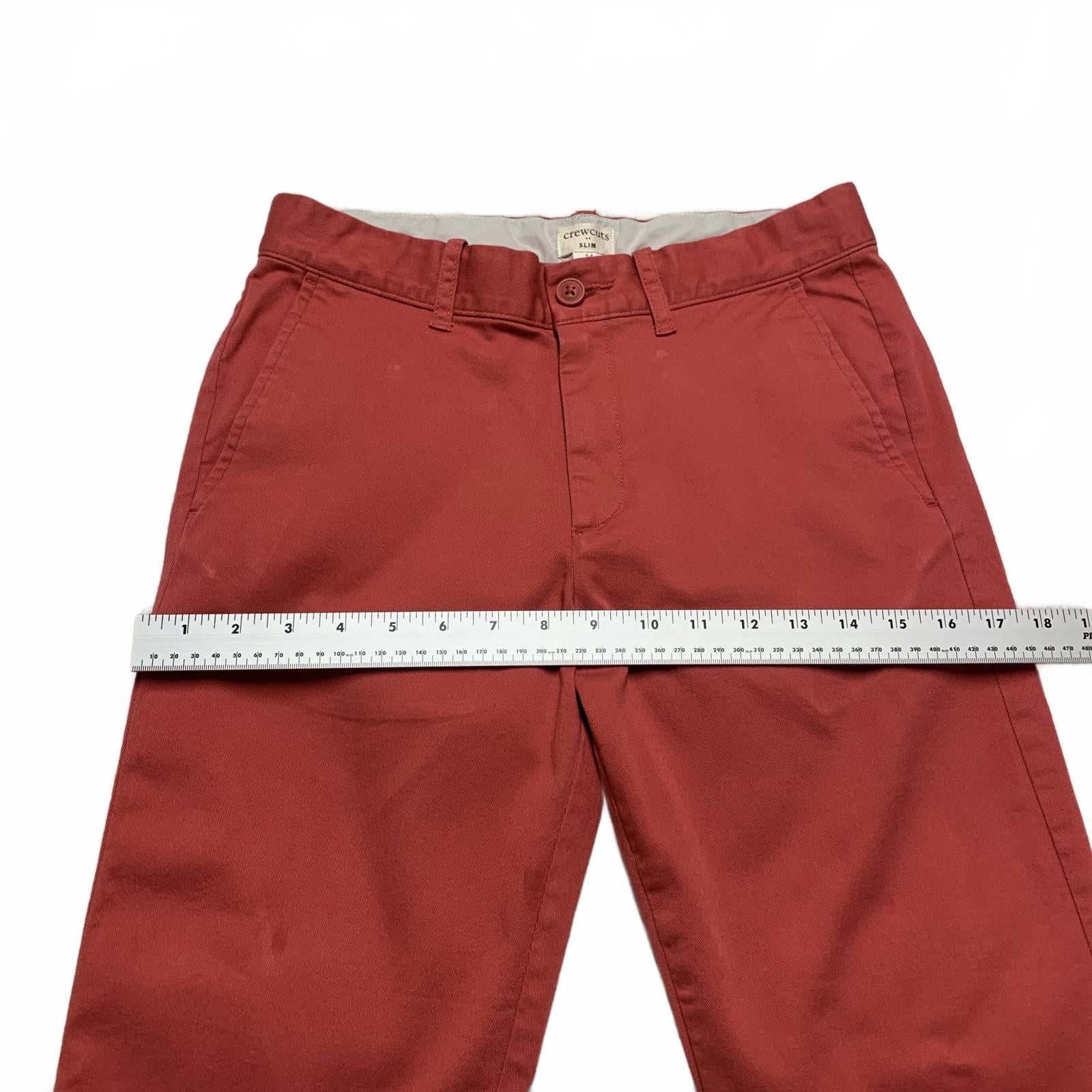 Crewcuts Kids Size 14 Red-Orange Slim Fit Pants Adjustable Waist 28x28L