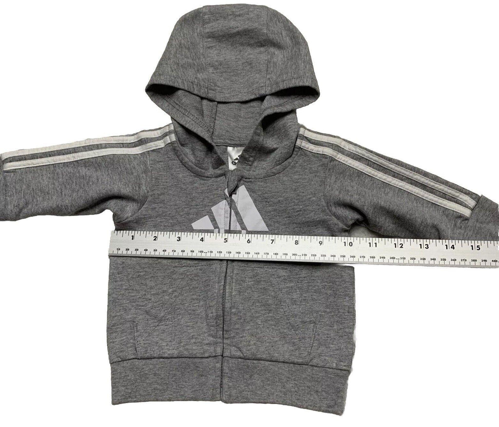 Adidas Infant Baby Size Size 3 Months Heather Gray Hoodie Sweater Full Zip