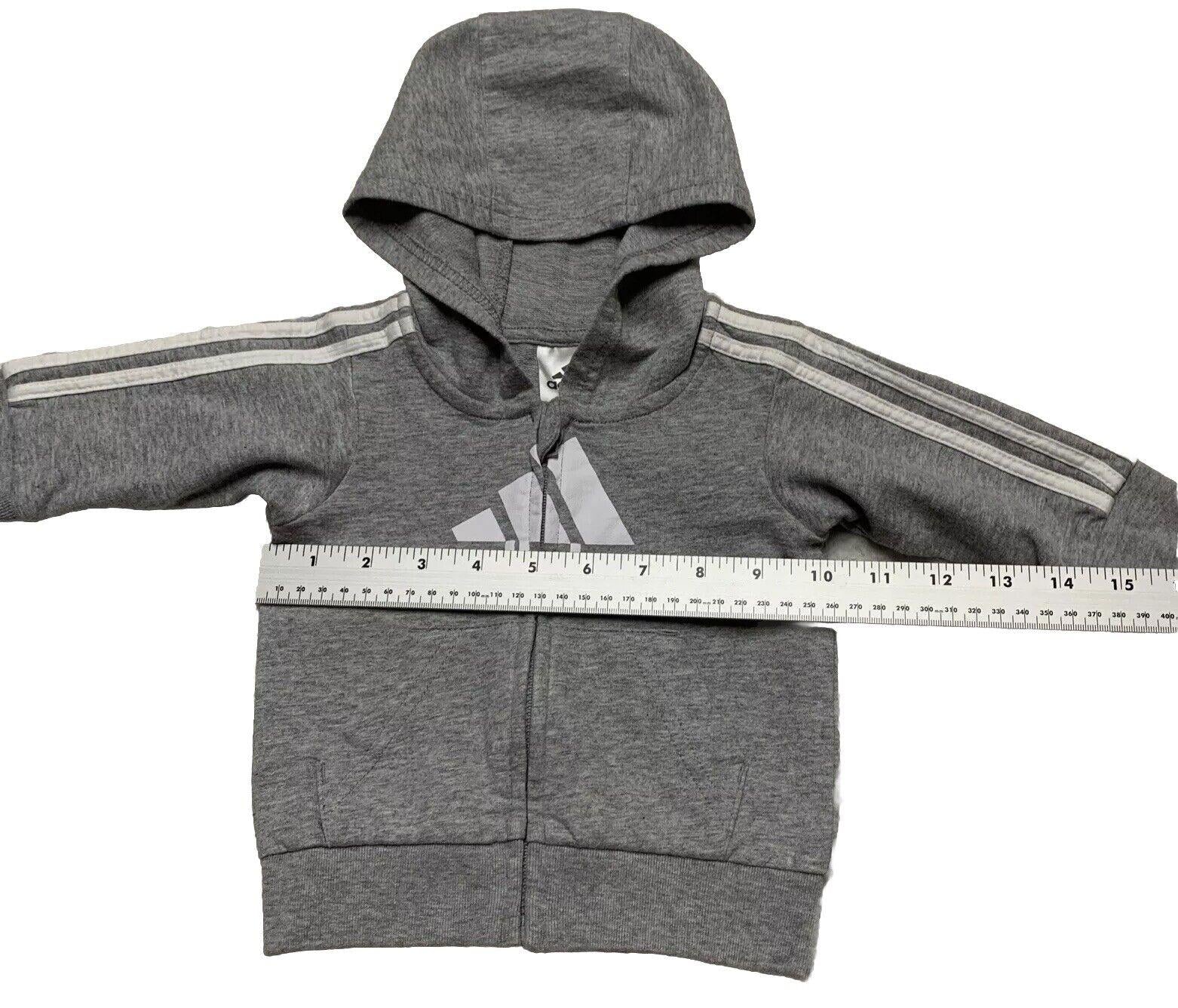 Adidas Infant Baby Size Size 3 Months Heather Gray Hoodie Sweater Full Zip