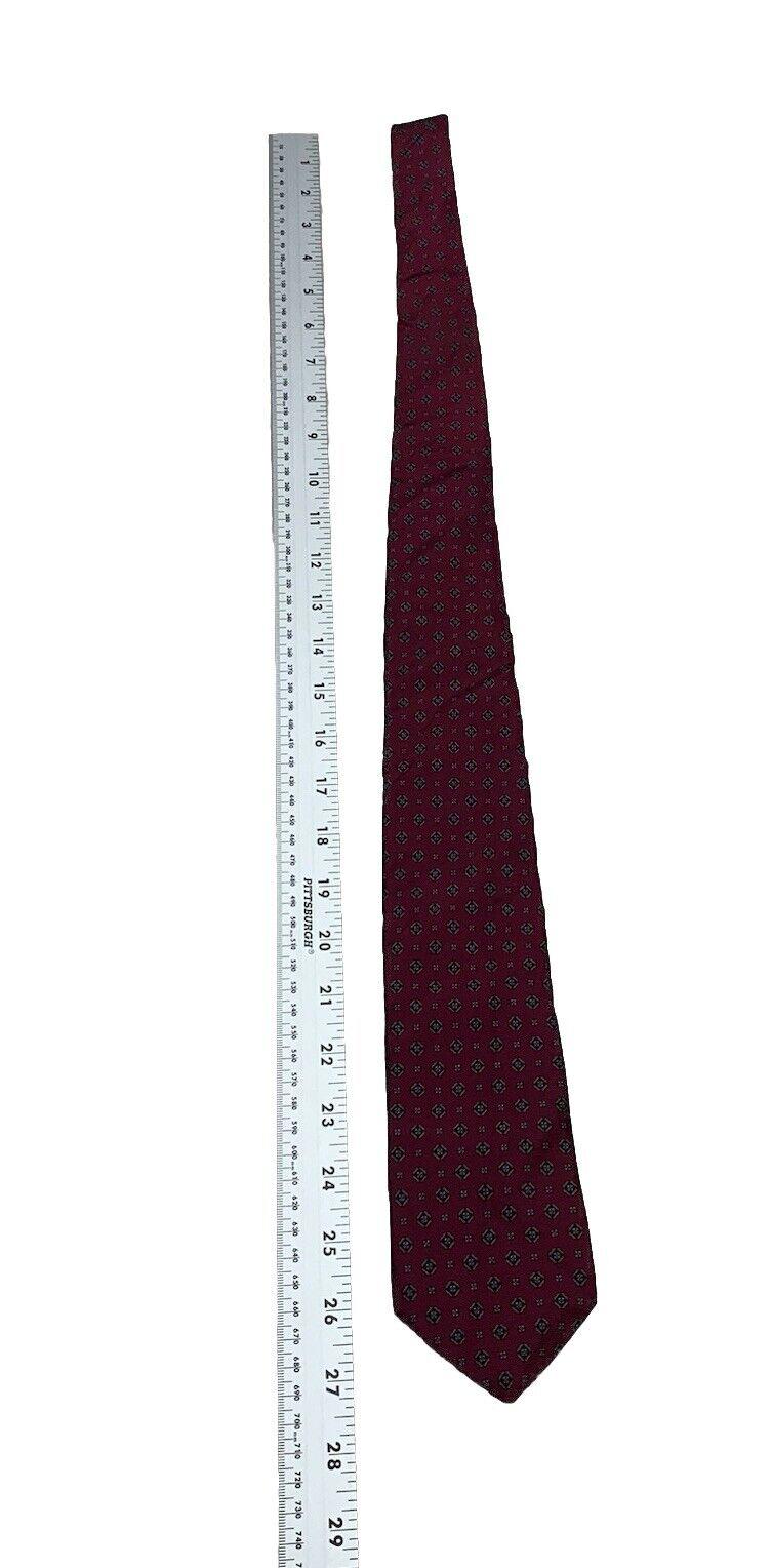 Hardy Amies London Men's Silk Tie Burgundy One Size Fits Most