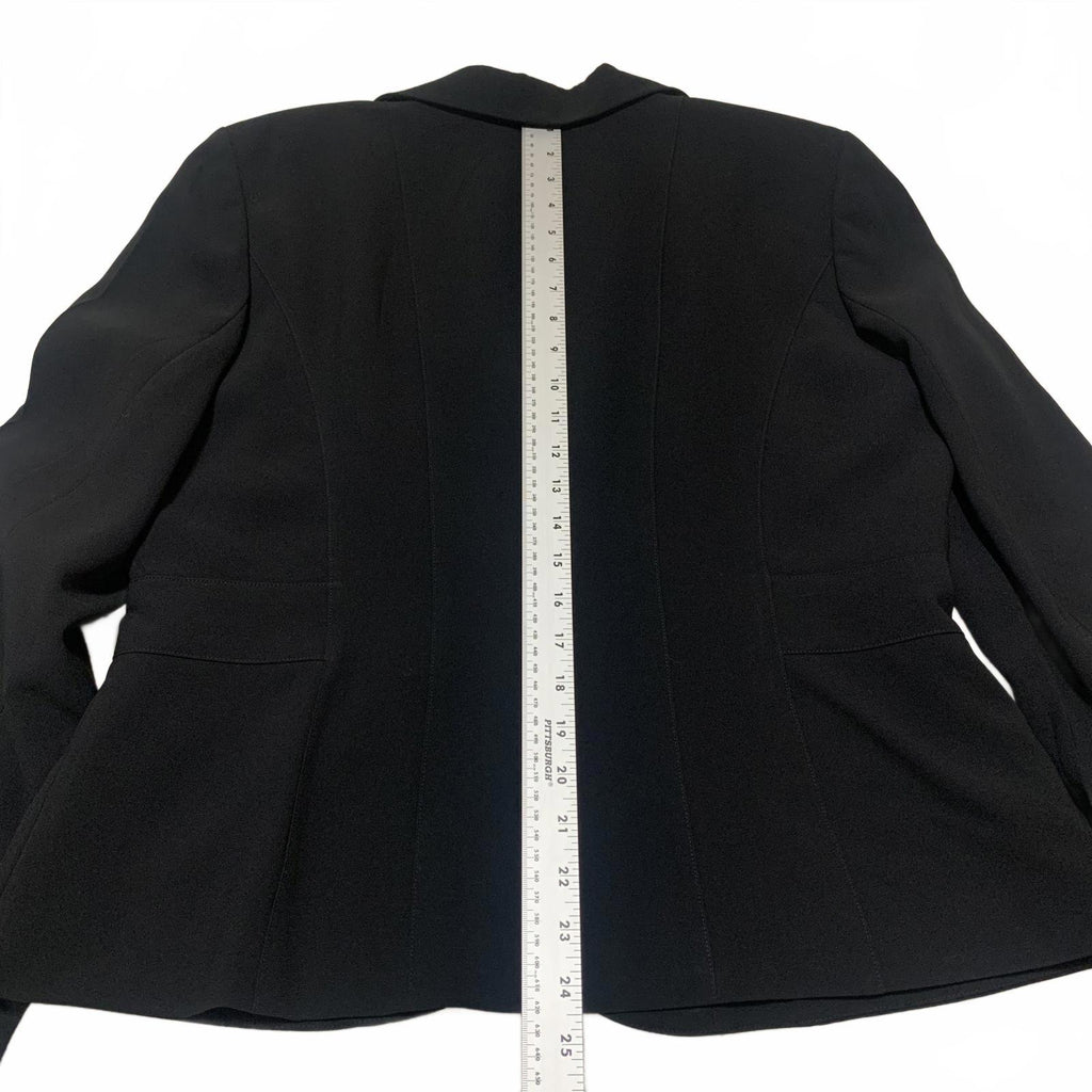 Vintage 90s Ann Taylor Blazer Women’s 14 Black Tailored Career Jacket