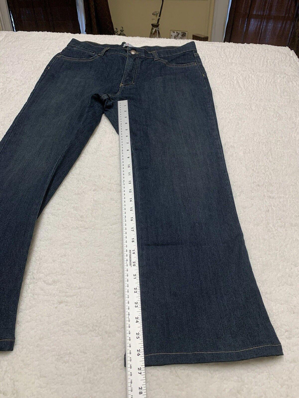LEE Jeans Women's Sz 18 Short Classic Fit Dark Blue
