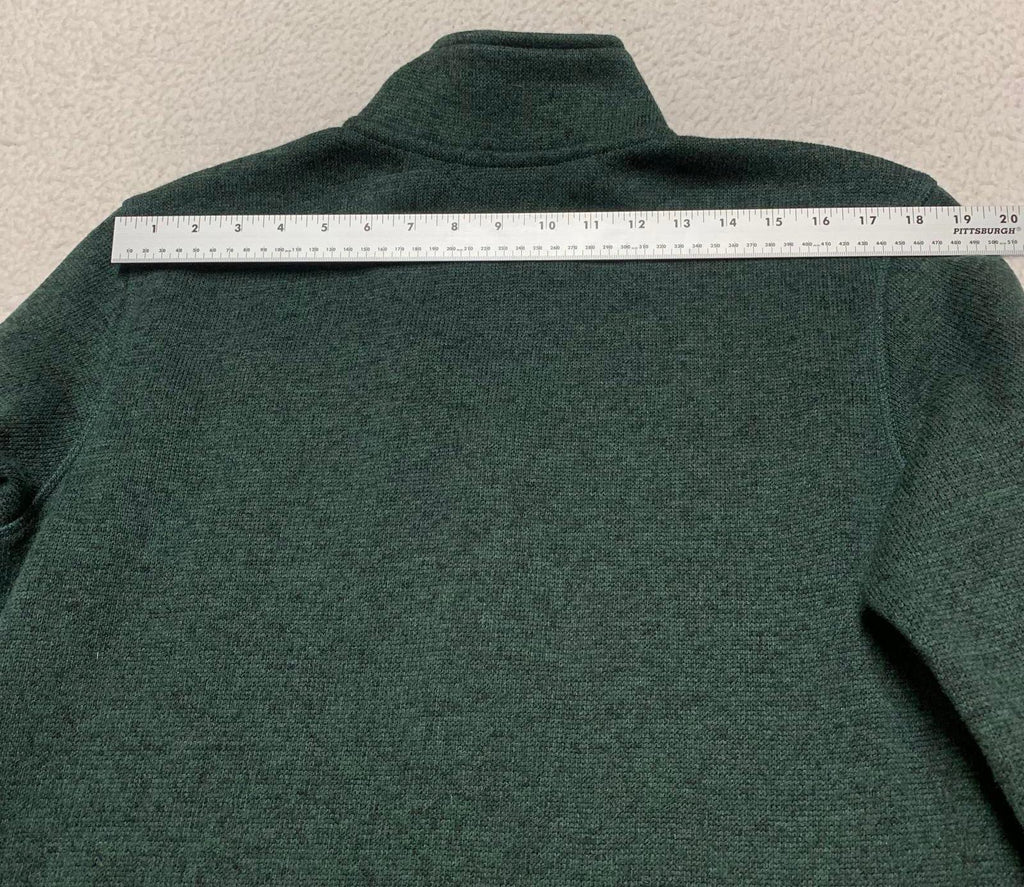 Eddie Bauer Men's Medium Dark Green Quarter Zip Fleece Pullover