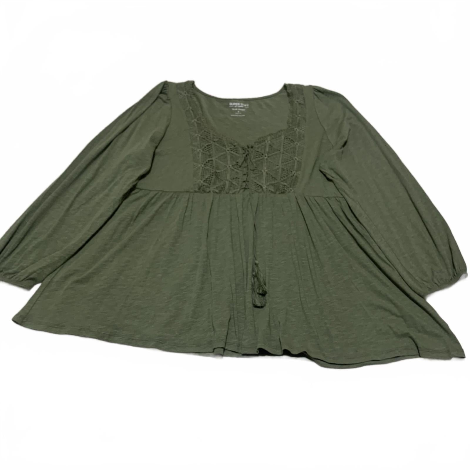 Torrid Super Soft Slub Jersey Women's Top Size 2 Olive Green