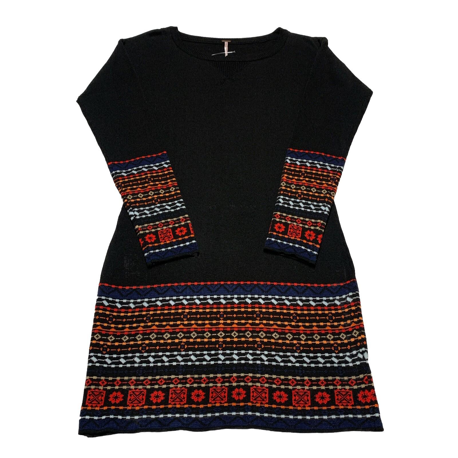 POOF Junior's Small Black Knit Bodycon Midi Dress Stretch Fitted