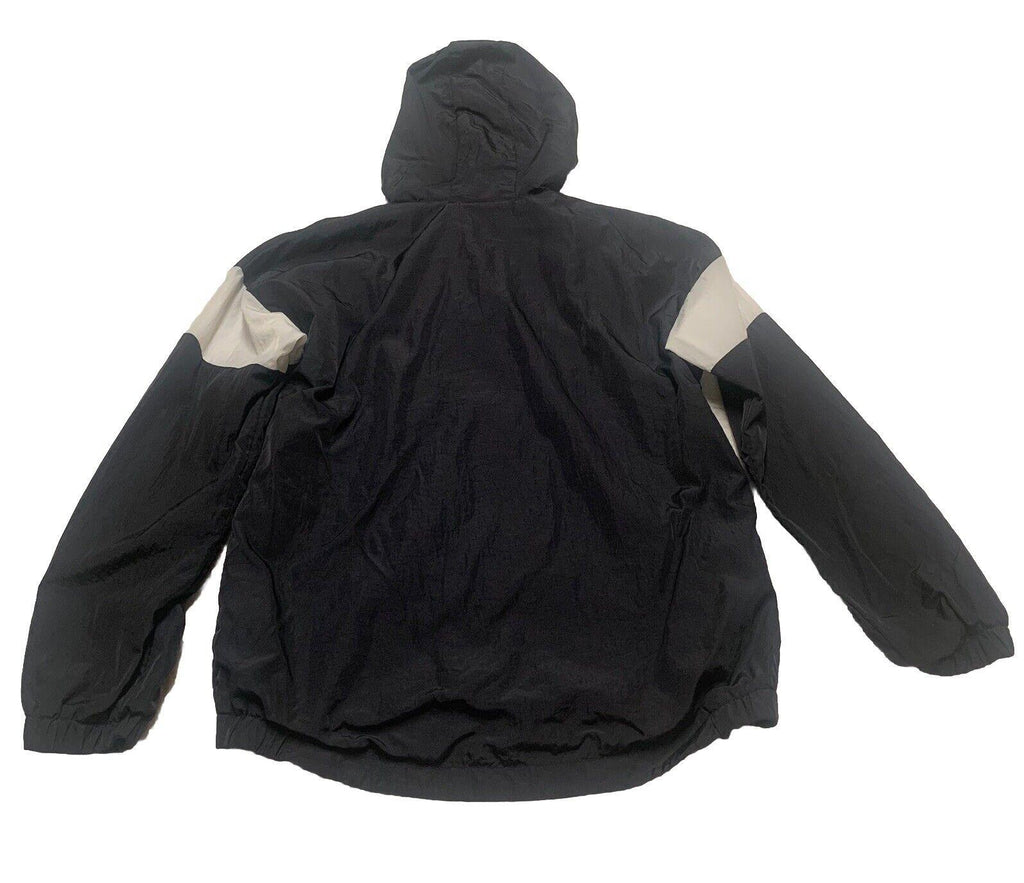 ADIDAS Boys Size 14/16 Large Black Full Zip Hooded Windbreaker Jacket