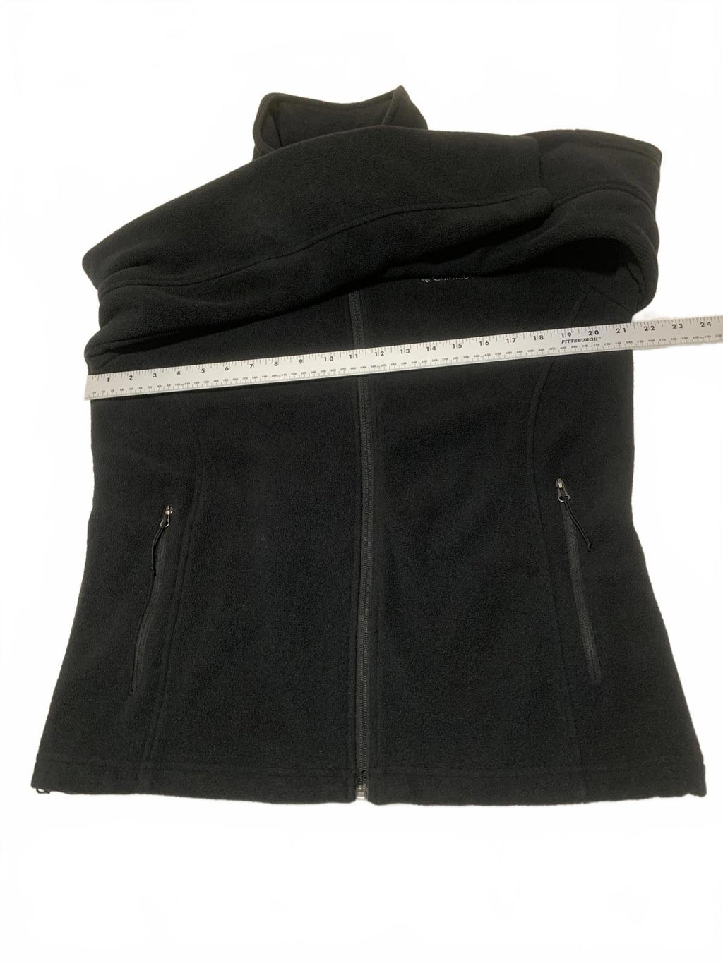 Columbia Women's Large Black Fleece Jacket Full Zip Outdoor Hiking Warm Layer