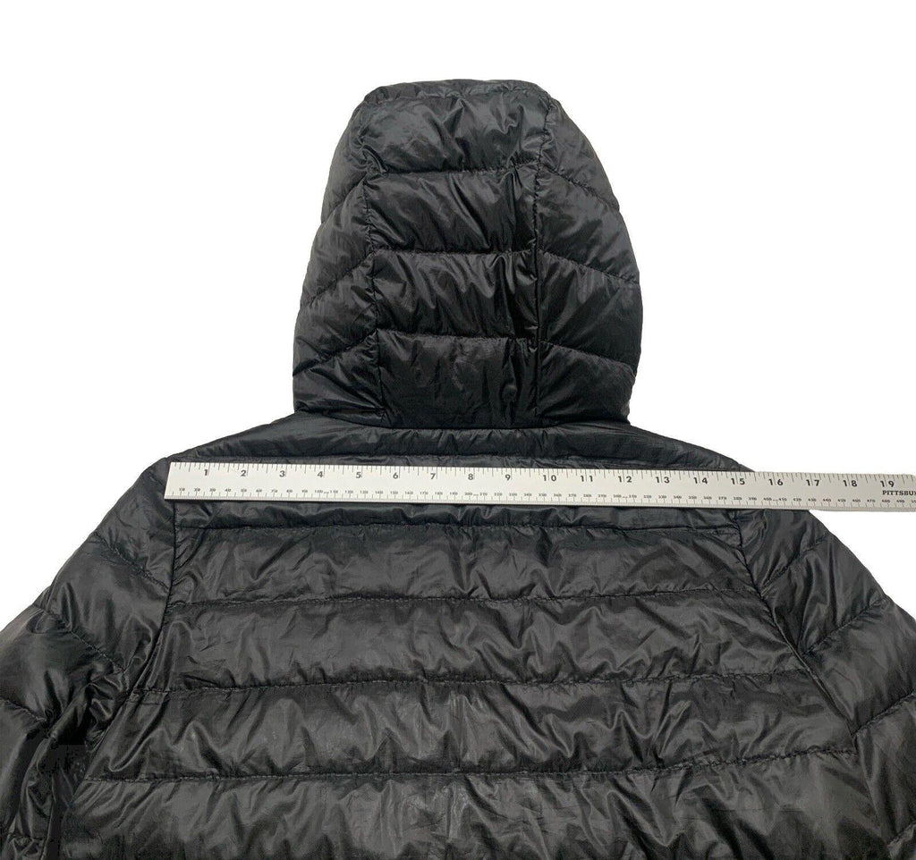Zara Basic Women’s X-Small Black Lightweight Packable Puffer Long Hooded Jacket