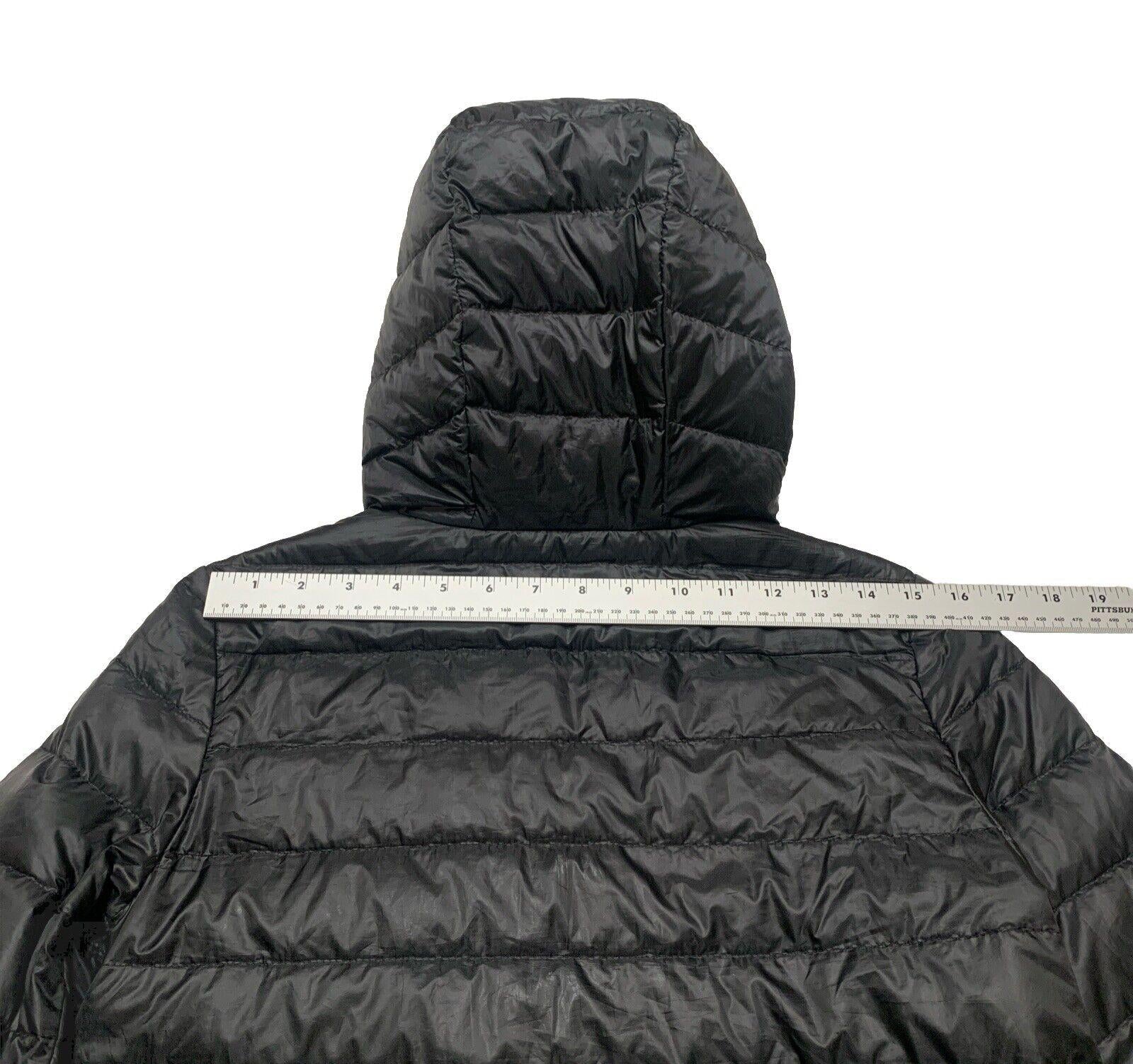 Zara Basic Women’s X-Small Black Lightweight Packable Puffer Long Hooded Jacket
