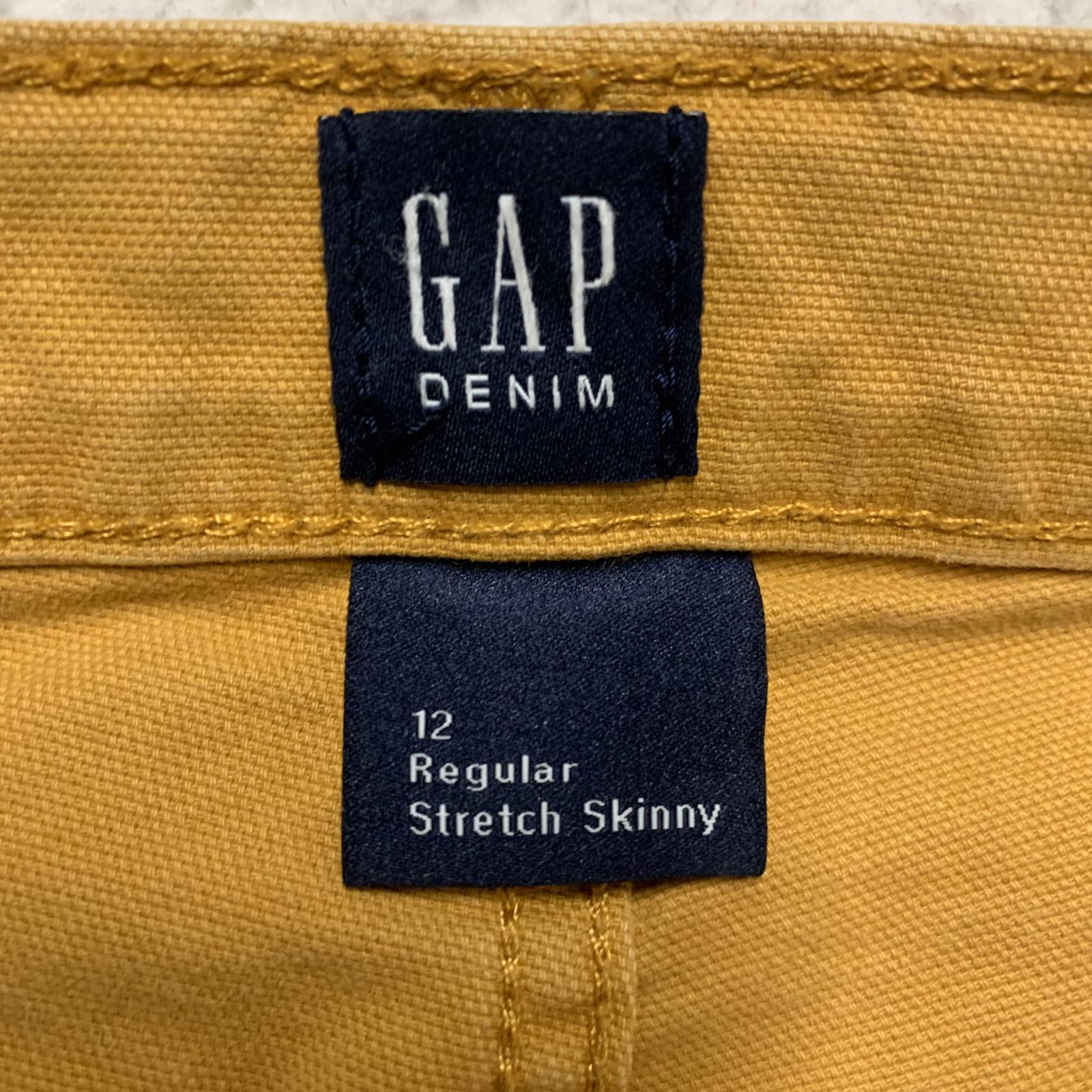 GAP Denim Boys Size 12 R Yellow Stretch Skinny Jeans 25 x 26