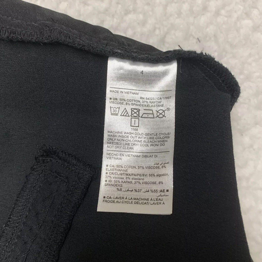 Old Navy Women’s Size 4 Black High Rise Pixie Skinny Trouser Pants Pocket Slacks