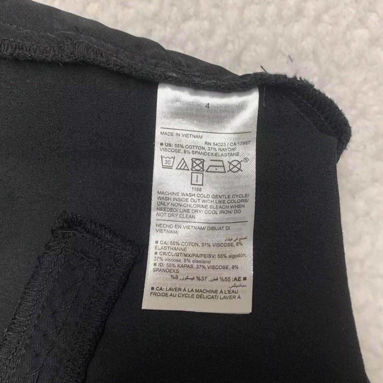 Old Navy Women’s Size 4 Black High Rise Pixie Skinny Trouser Pants Pocket Slacks