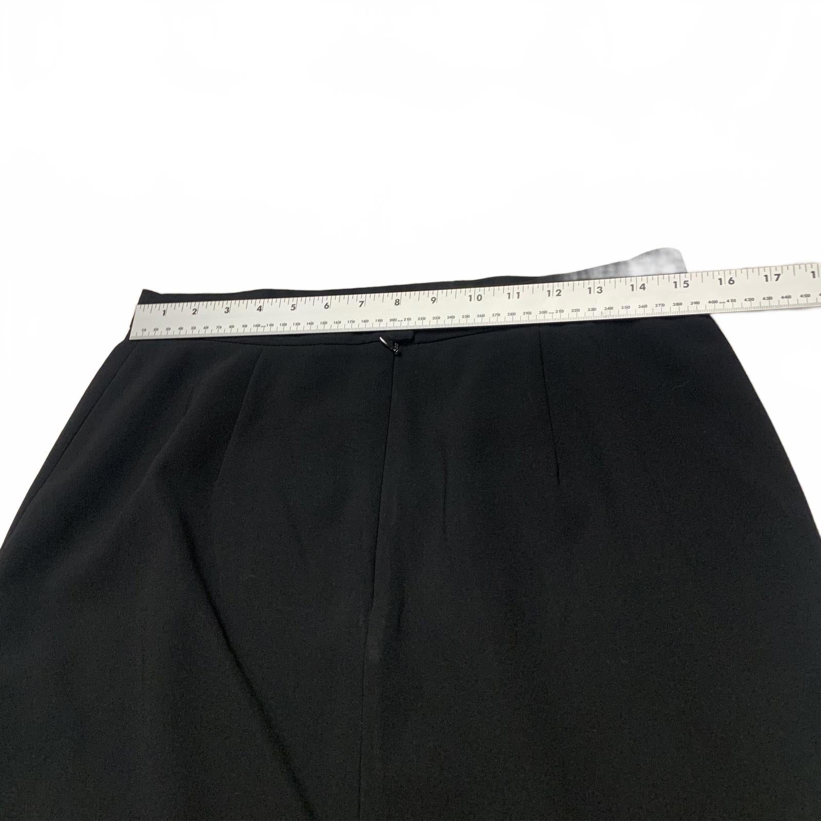 Vintage Jones New York Platinum Womens Sz 12 Black Pencil Skirt W30