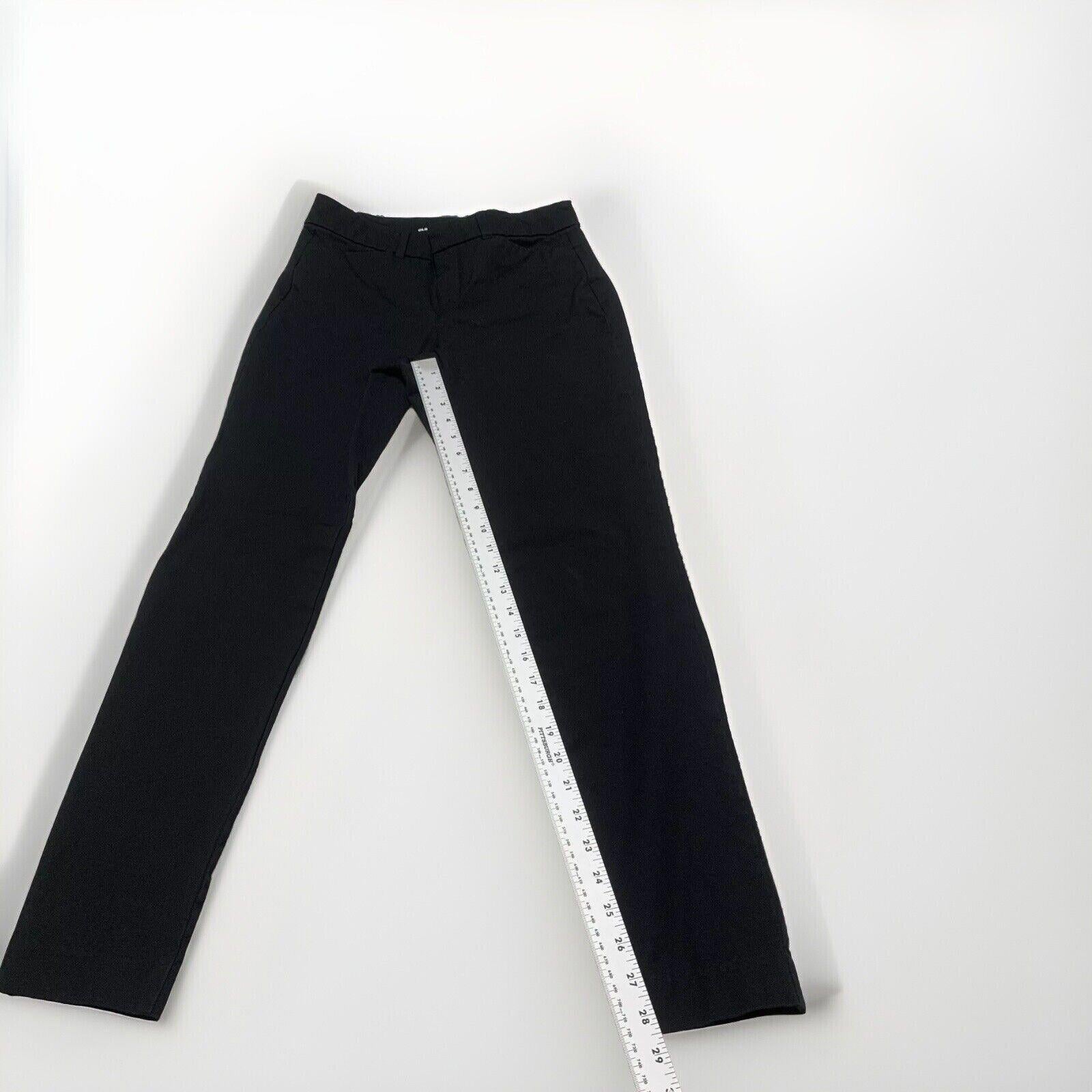 Old Navy Women’s Size 4 Black High Rise Pixie Skinny Trouser Pants Pocket Slacks