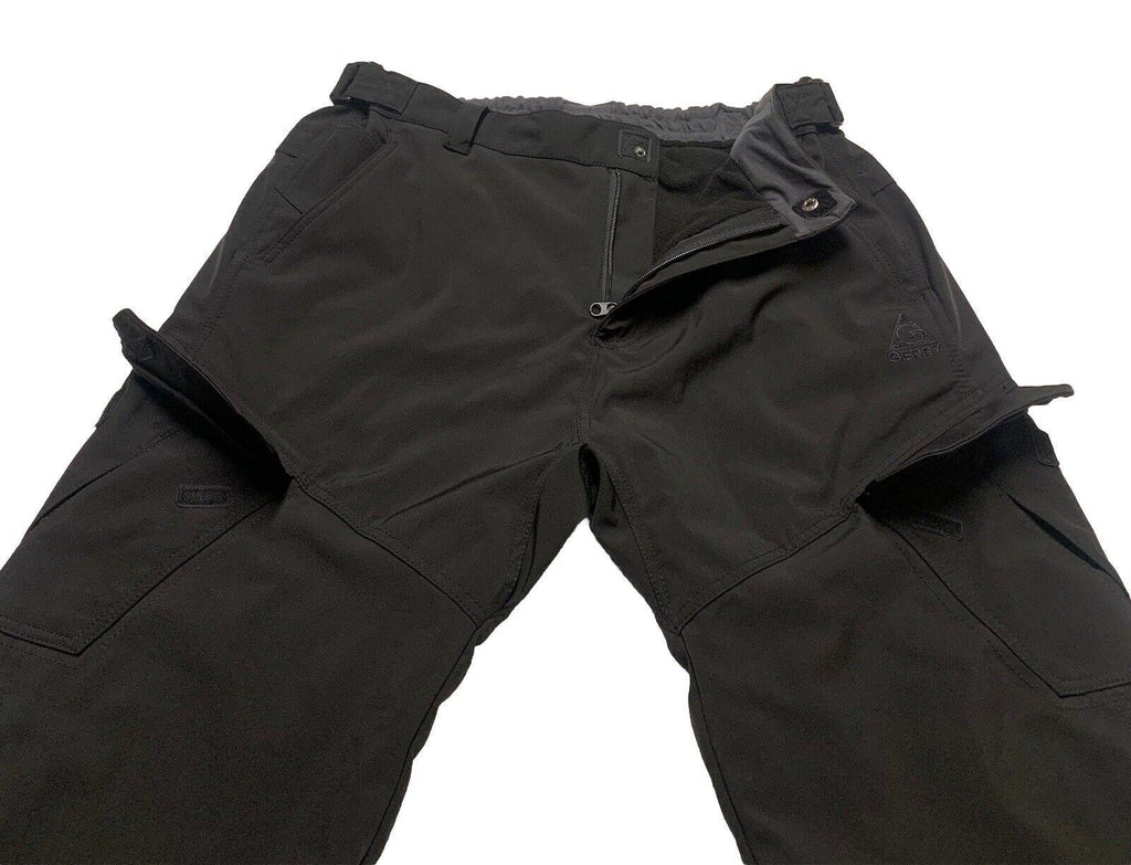 Gerry Snow Ski Pants  Black XL EG Fleece Lined Stretch Pockets Adjustable Waist