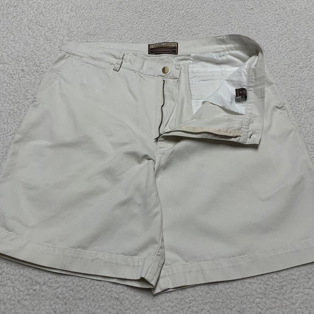 Classic Chinos Men's Beige Sz 38 Shorts Flat Front Casual 100% Cotton W37 India