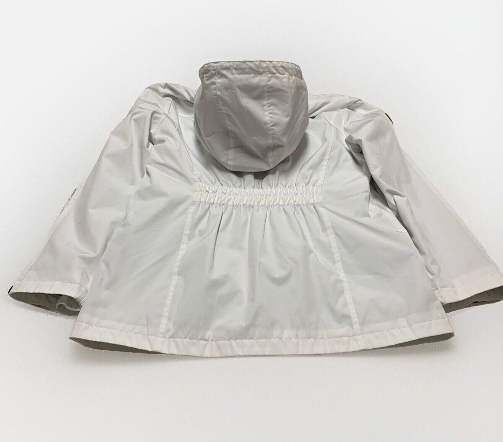 Tommy Hilfiger Women's M White Weather Hood Jacket Rain Coat