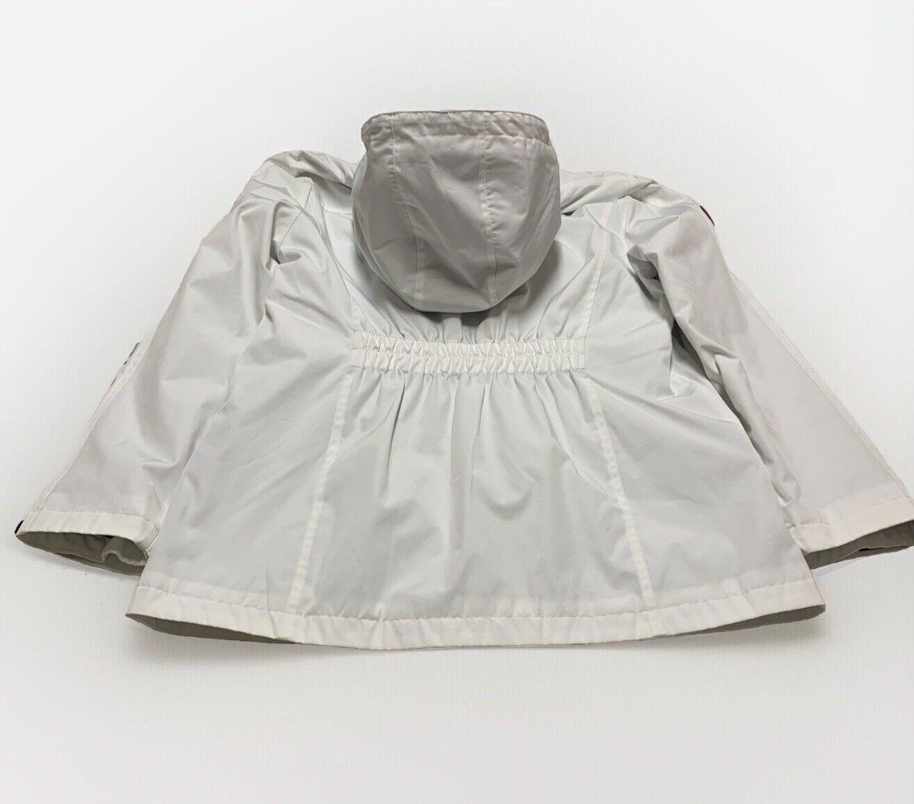 Tommy Hilfiger Women's M White Weather Hood Jacket Rain Coat