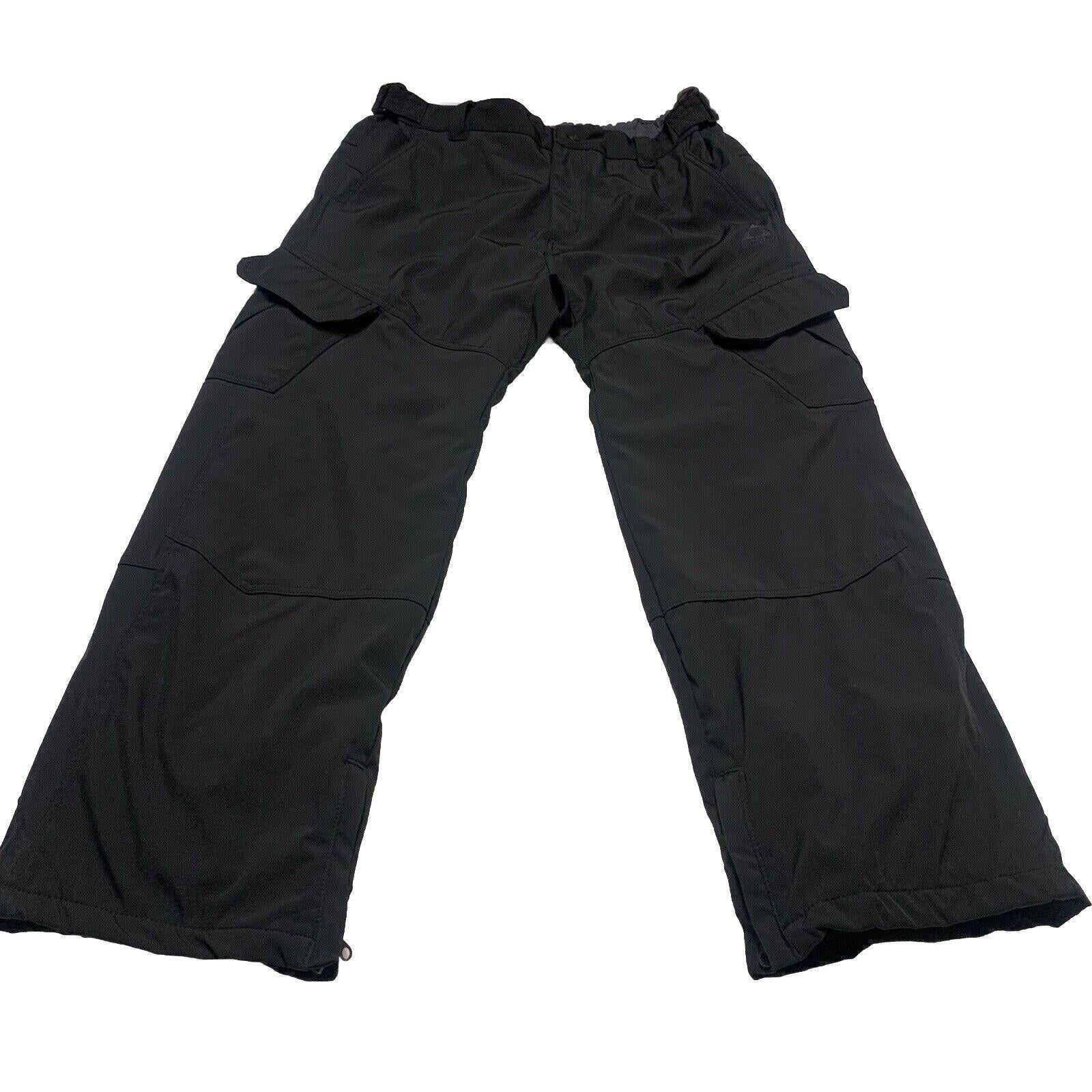 Gerry Snow Ski Pants  Black XL EG Fleece Lined Stretch Pockets Adjustable Waist