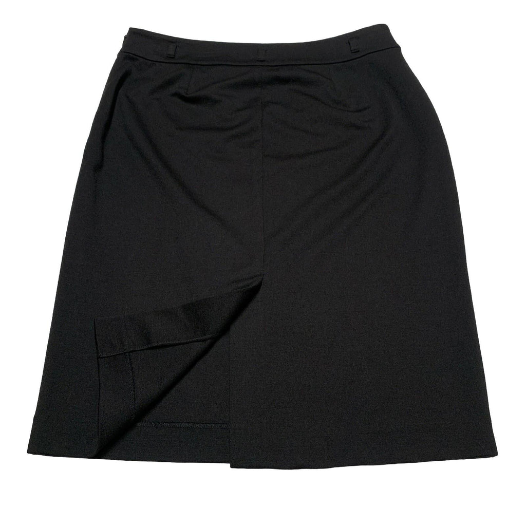 Chaps Women’s Size 8 Black Stretch Belt Loops Pencil Skirt Knee Length Side Zip