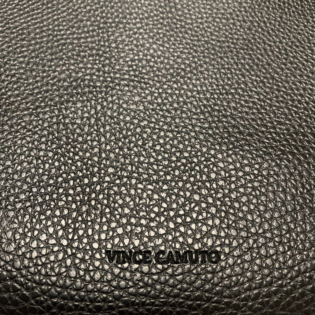 Vince Camuto Women’s Black Gray Stripe Pebbled Soft Vegan Leather Tote Bag