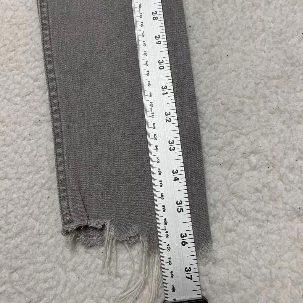 Zara Women's Size 6 Gray Light Wash Skinny Distressed Jeans