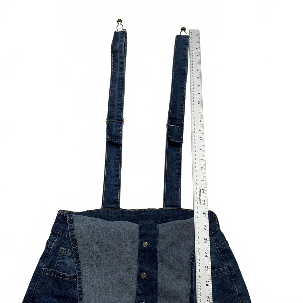 Denim Overalls Women's Size Small Blue Flared Legs Jeans