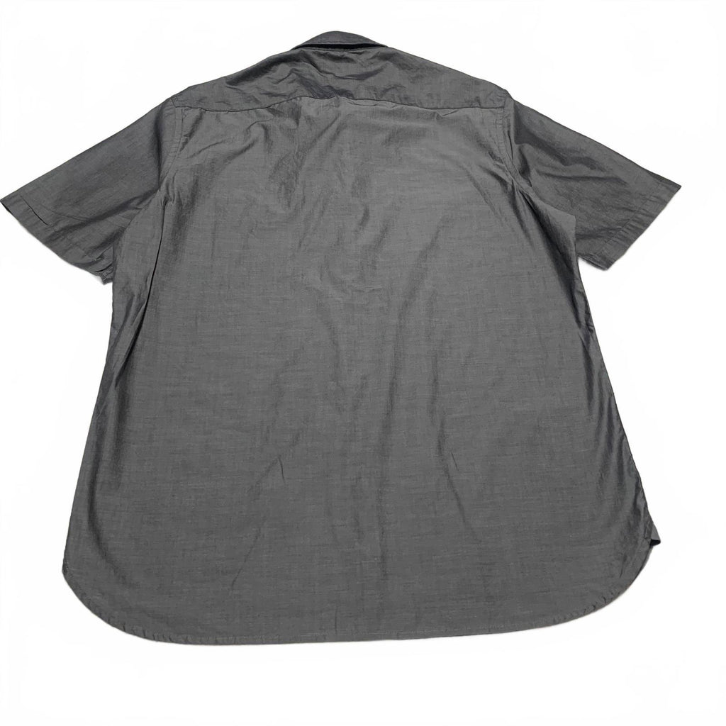 Alfani Men's Large Gray Slim Fit Short Sleeve Button-Up Shirt