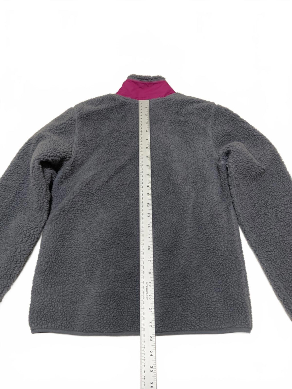 Old Navy Girl’s Size XL TG 14R Gray Fleece Jacket Pink Accent