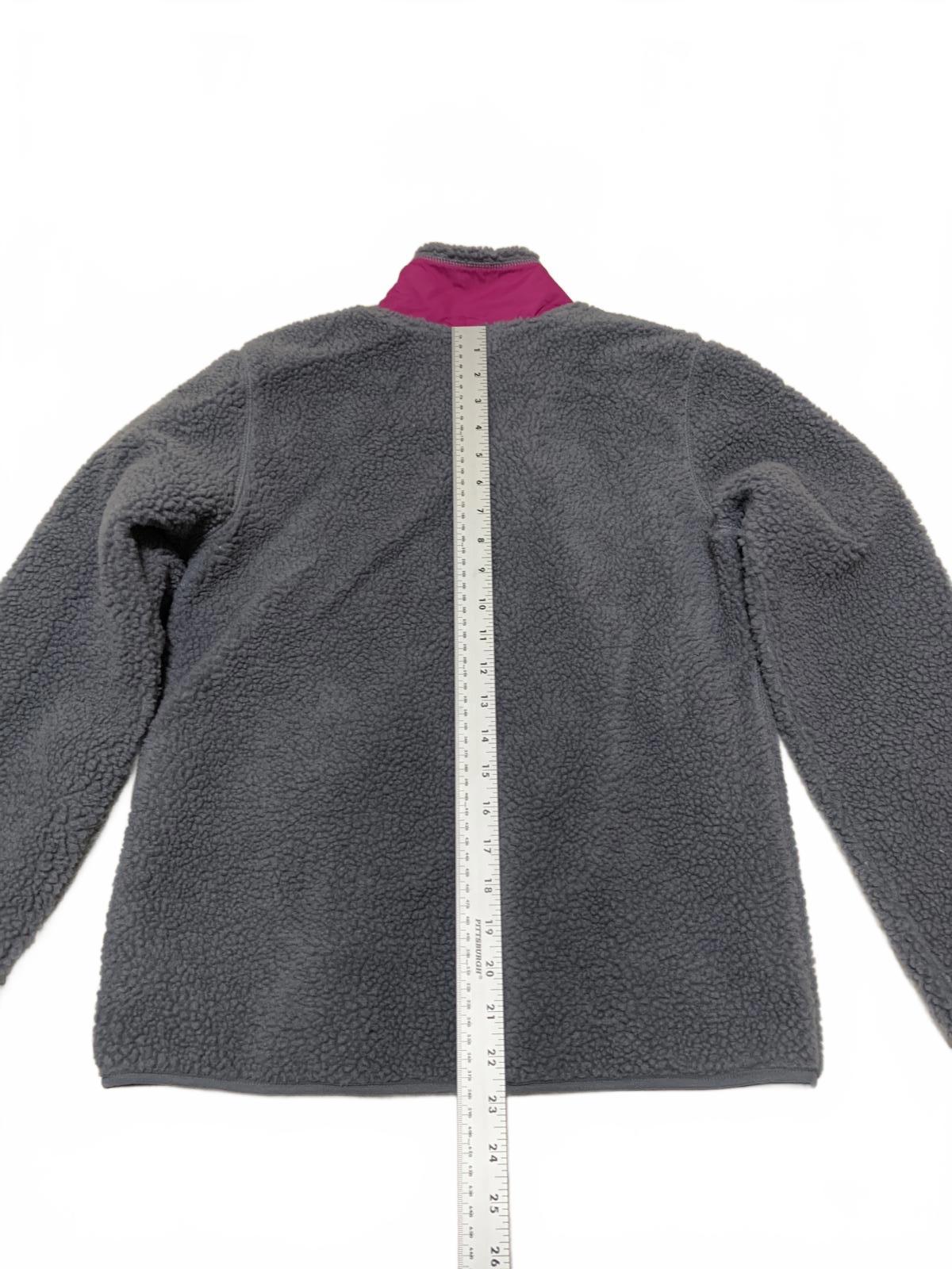 Old Navy Girl’s Size XL TG 14R Gray Fleece Jacket Pink Accent