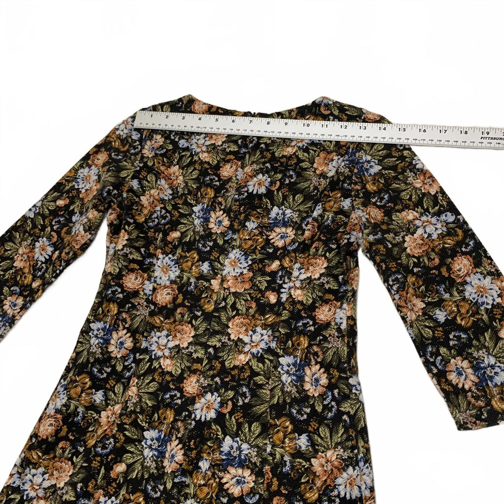 Zara Trafaluc Women's Size S Floral Dress Long Sleeve Y2K Retro