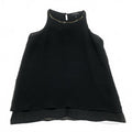 The Limited Womens Size XSmall Black Sleeveless  Blouse Studded Neckline